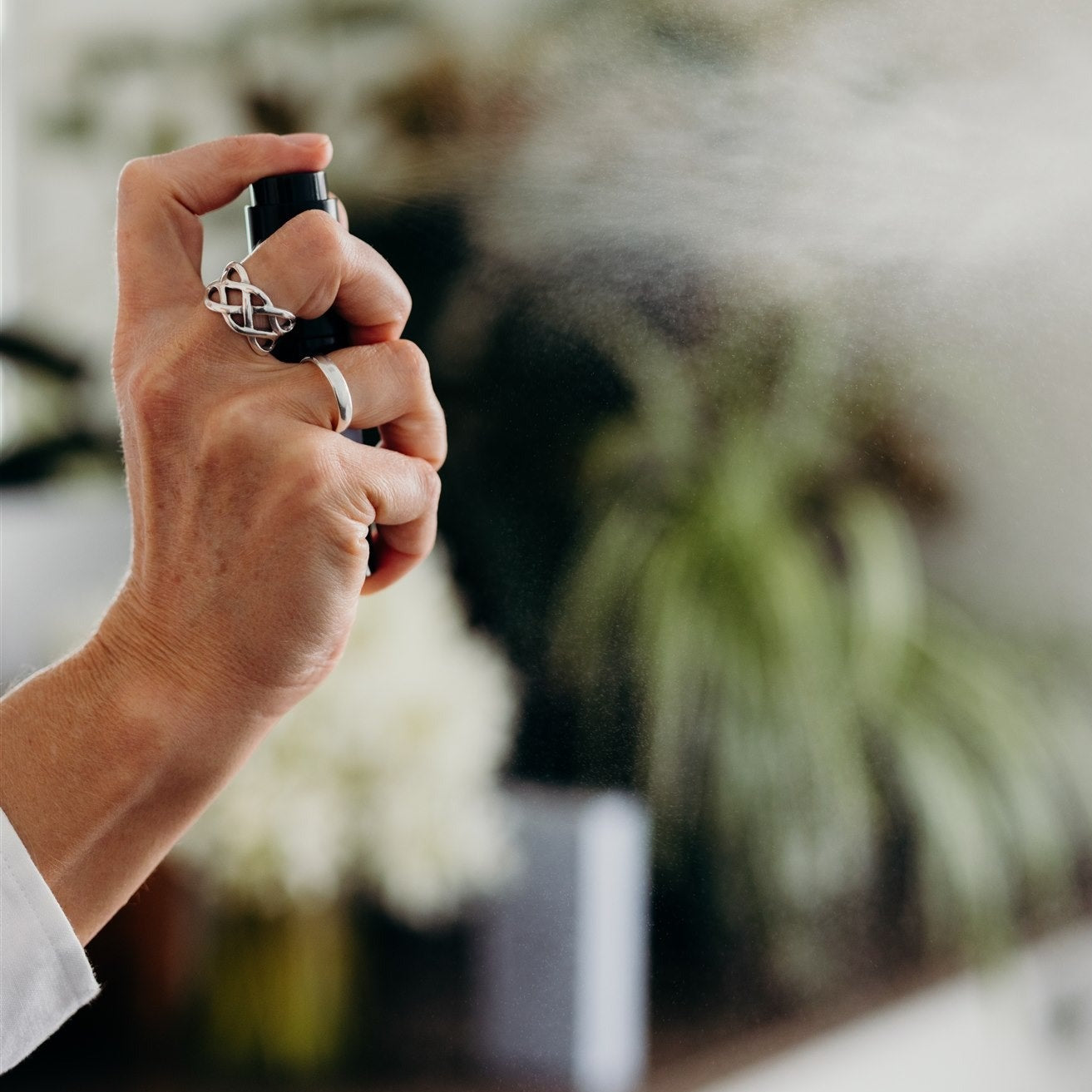 A spray of perfume
